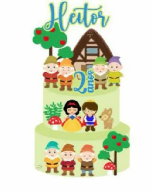 Arquivo de corte topo de bolo Branca de Neve