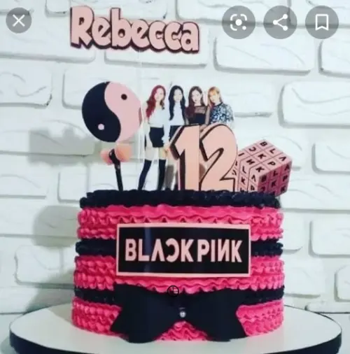 Arquivo de corte topo de bolo Black Pink