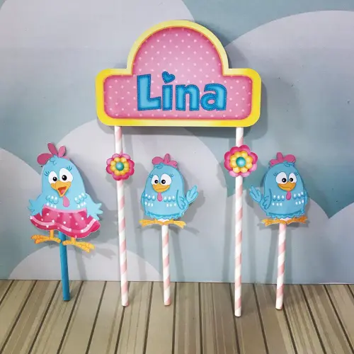 Arquivo de corte topo de bolo Galinha Pintadinha