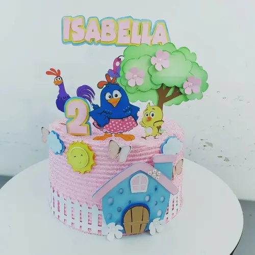 Arquivo de corte topo de bolo Galinha Pintadinha