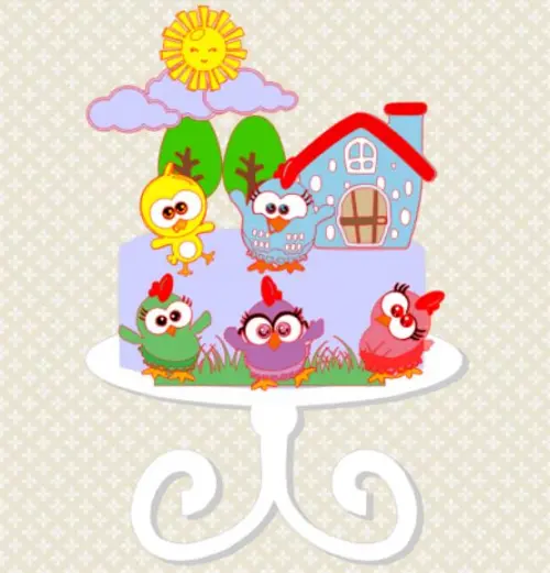 Arquivo de corte topo de bolo Galinha Pintadinha