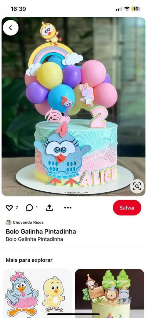 Arquivo de corte topo de bolo Galinha Pintadinha