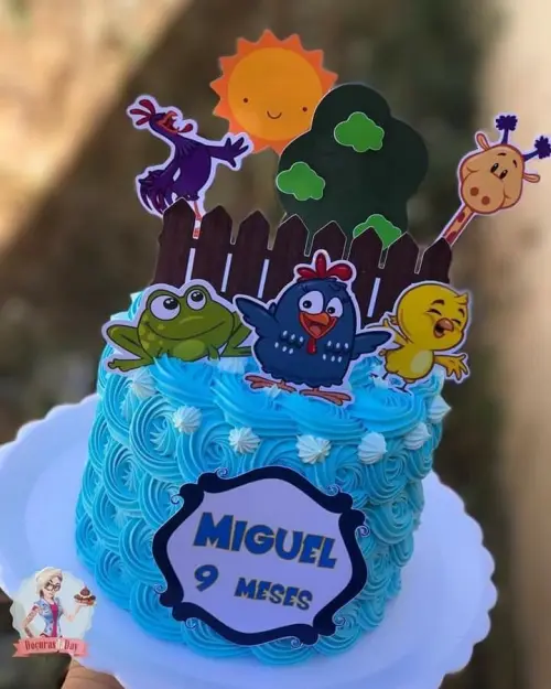 Arquivo de corte topo de bolo Galinha Pintadinha