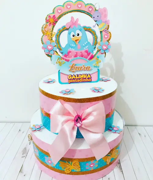 Arquivo de corte topo de bolo Galinha Pintadinha