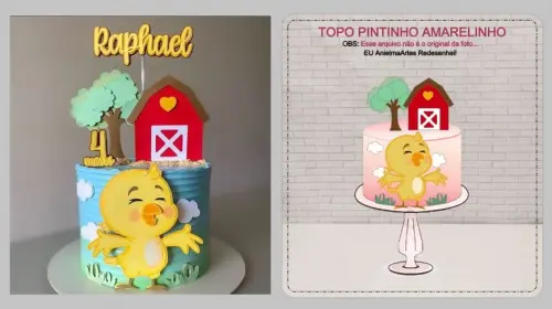 Arquivo de corte topo de bolo Galinha Pintadinha