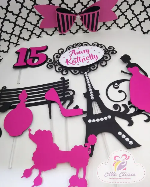 Arquivo de corte topo de bolo Paris