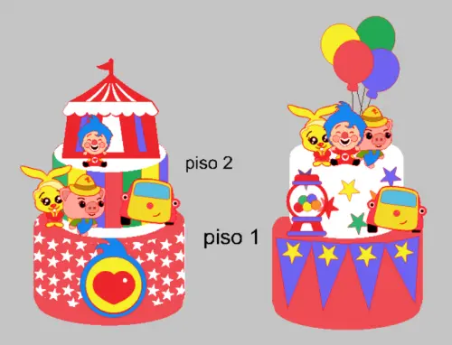 Arquivo de corte topo de bolo Plim plim