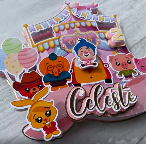 Arquivo de corte topo de bolo Plim plim