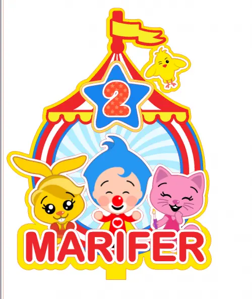 Arquivo de corte topo de bolo Plim plim