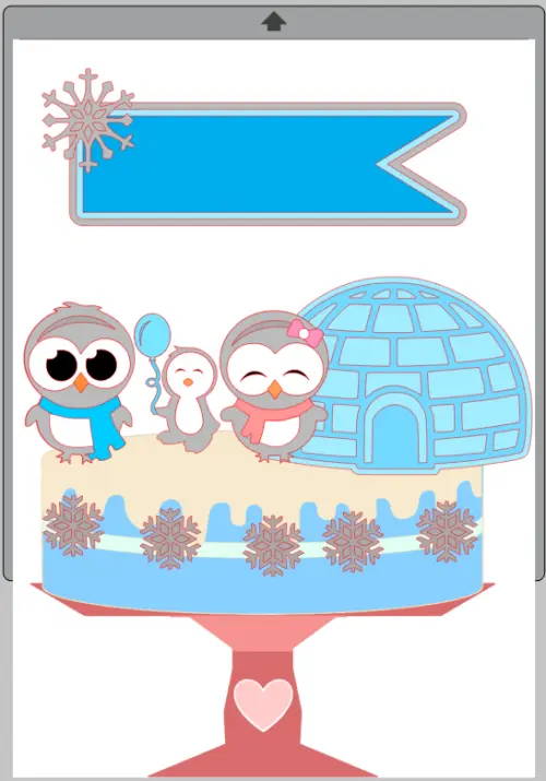 Arquivo de corte topo de bolo pinguim