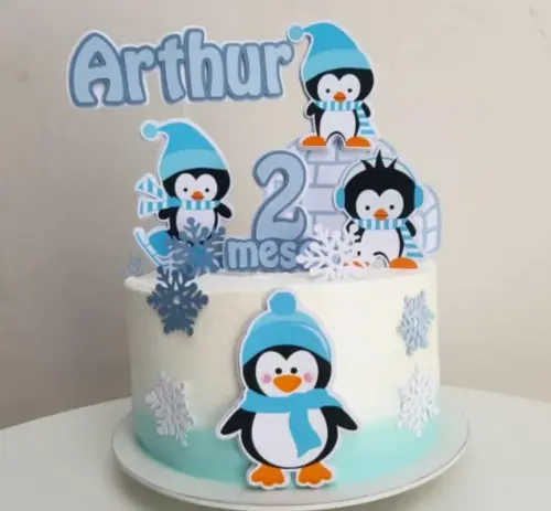 Arquivo de corte topo de bolo pinguim