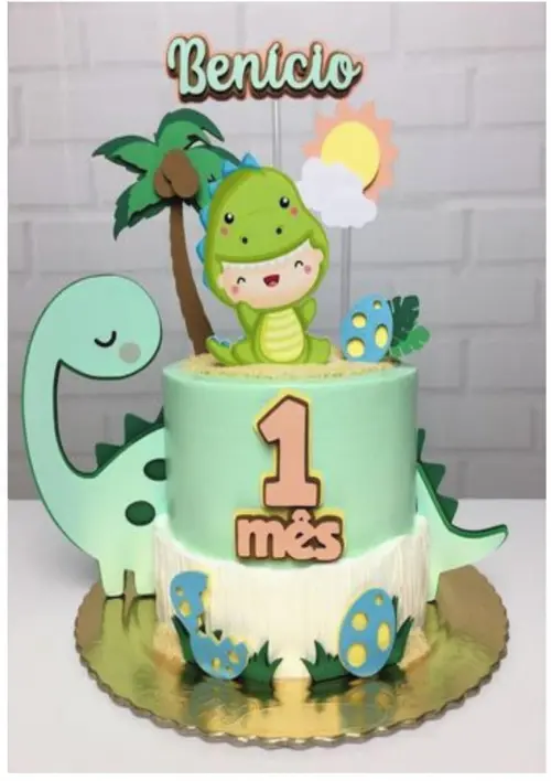 Arquivo de corte topo de bolo Dinossauro