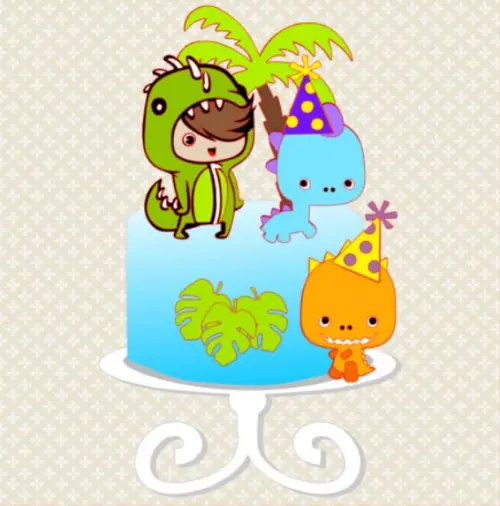 Arquivo de corte topo de bolo Dinossauro