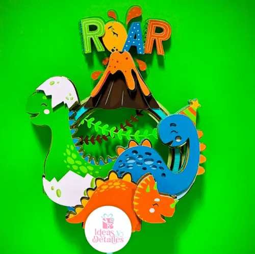 Arquivo de corte topo de bolo Dinossauro