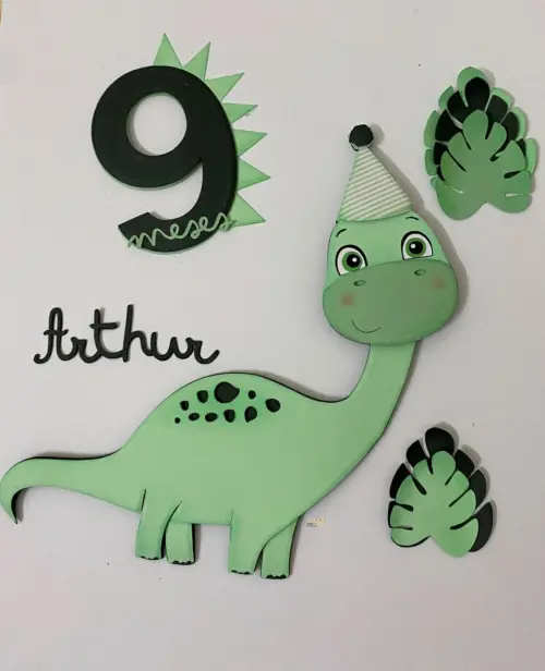 Arquivo de corte topo de bolo Dinossauro