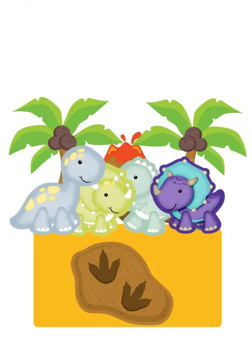 Arquivo de corte topo de bolo Dinossauro