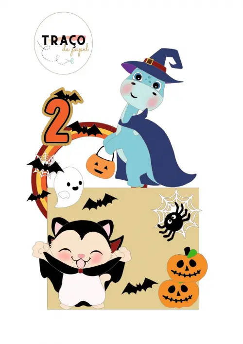 Arquivo de corte topo de bolo Dinossauro