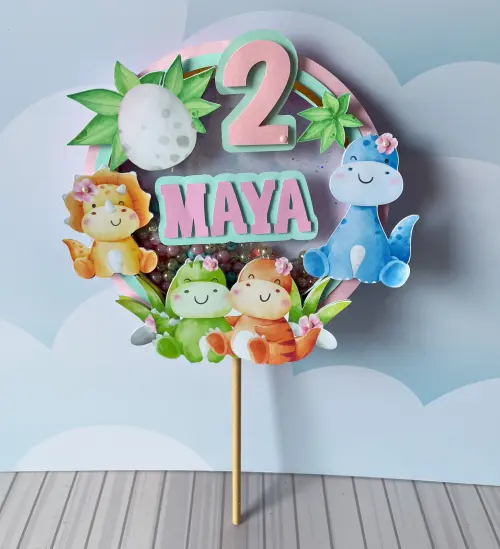 Arquivo de corte topo de bolo Dinossauro