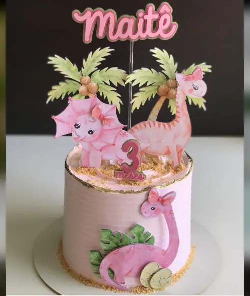 Arquivo de corte topo de bolo Dinossauro