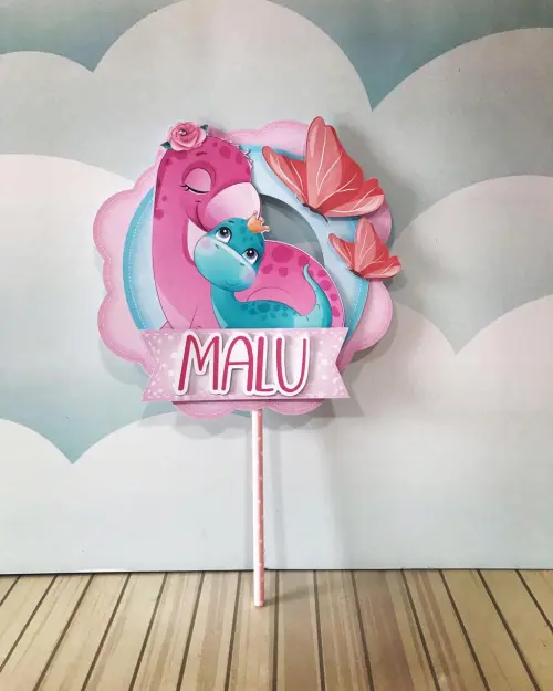 Arquivo de corte topo de bolo Dinossauro