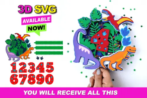 Arquivo de corte topo de bolo Dinossauro