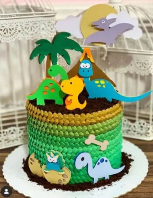 Arquivo de corte topo de bolo Dinossauro