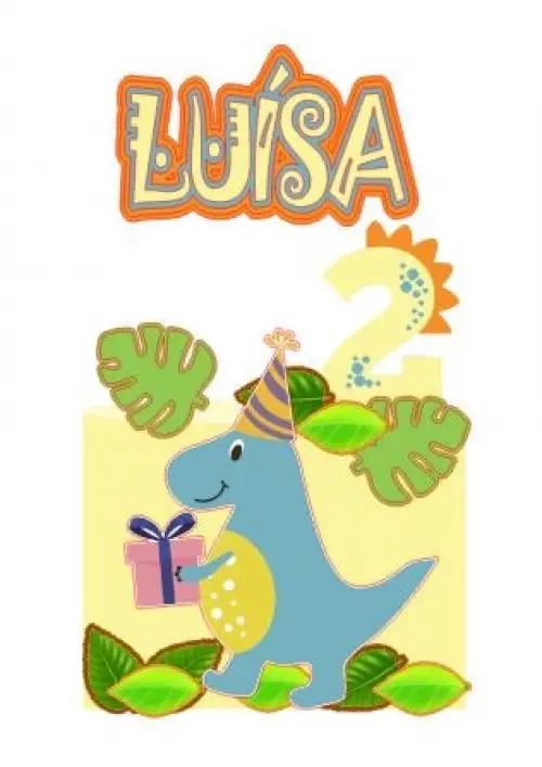 Arquivo de corte topo de bolo Dinossauro