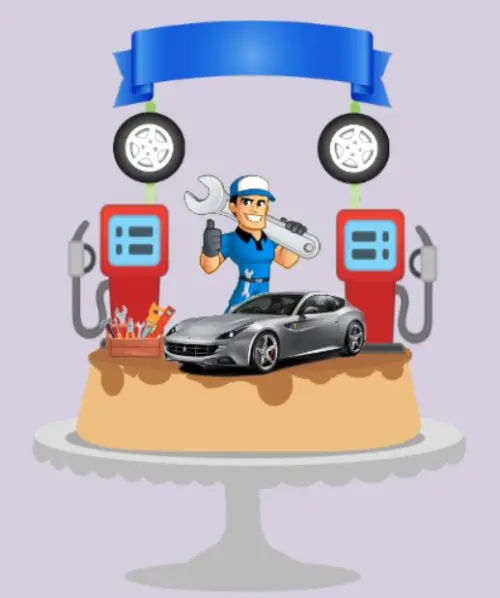 Arquivo de corte  Topo de Bolo Posto de gasolina