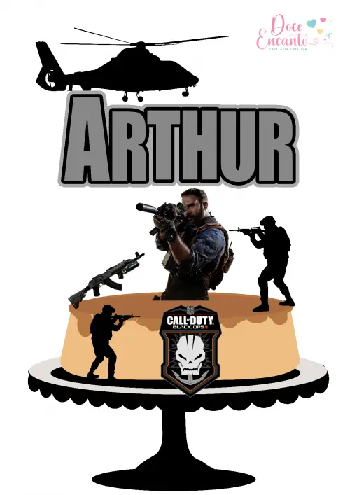 Arquivo de corte topo de bolo Call of duty