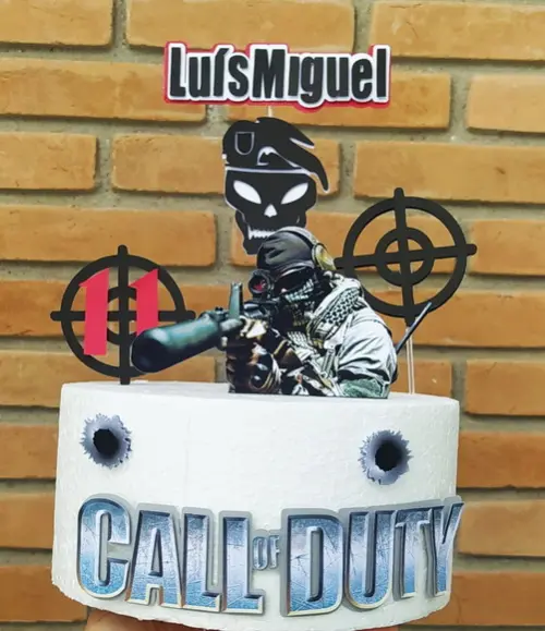Arquivo de corte topo de bolo Call of duty