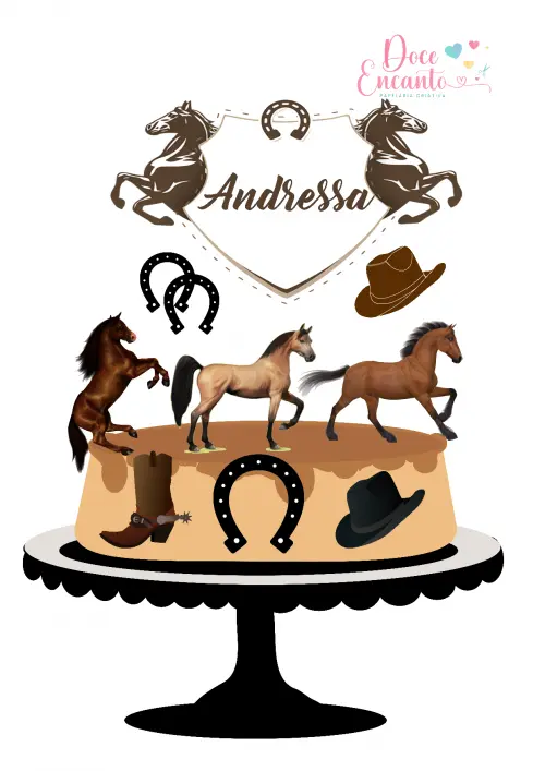 Arquivo de Corte Topo de Bolo Cavalo