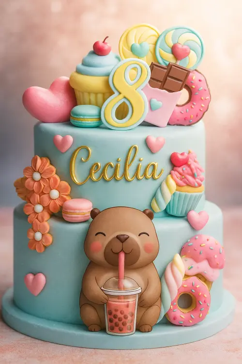 Arquivo de corte topo de bolo Capivara