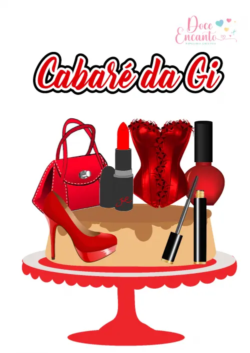 Arquivo de corte topo de bolo Cabaré