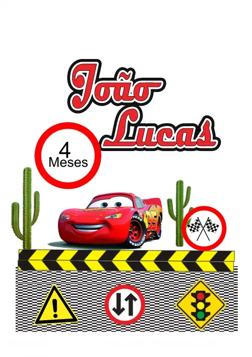 Arquivo de corte topo de bolo Carros