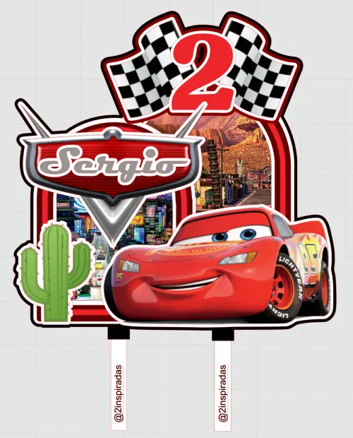 Arquivo de corte topo de bolo Carros