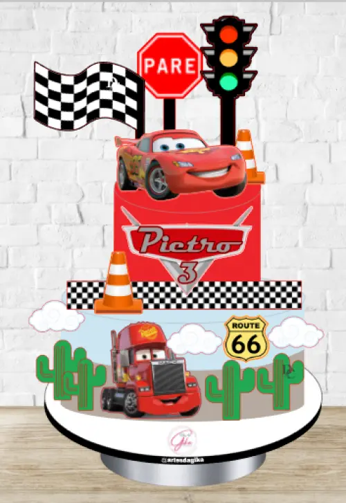 Arquivo de corte topo de bolo Carros