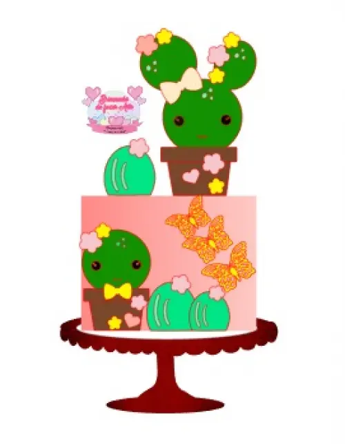 Arquivo de corte topo de bolo Cacto