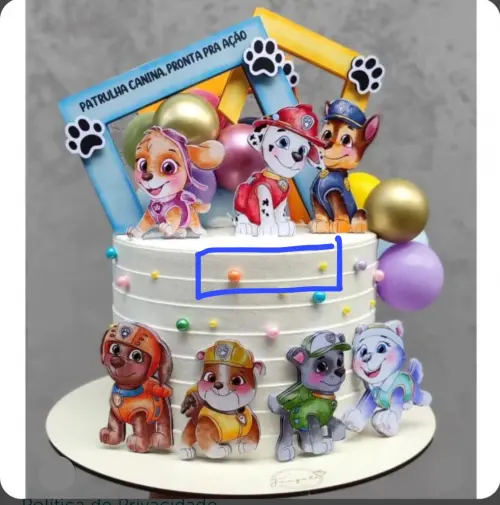 Arquivo de corte topo de bolo Patrulha Canina