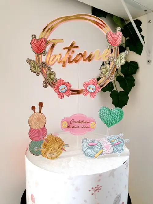 Arquivo de Corte Topo de Bolo Crochê