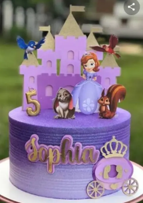 Arquivo de corte  Topo de Bolo Princesa Sofia