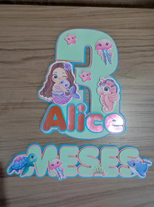 Arquivo de corte topo de bolo Sereia