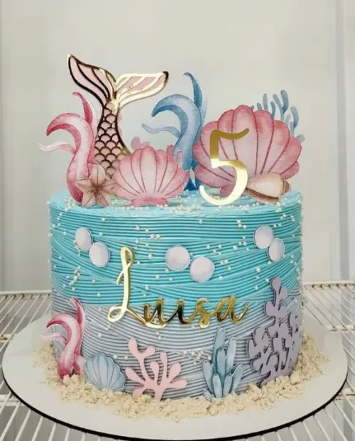 Arquivo de corte topo de bolo Sereia