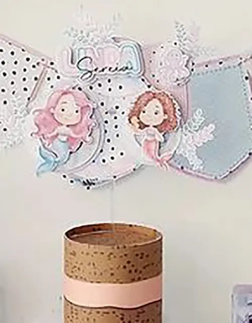 Arquivo de corte topo de bolo Sereia