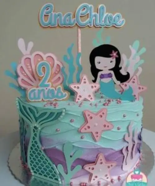 Arquivo de corte topo de bolo Sereia