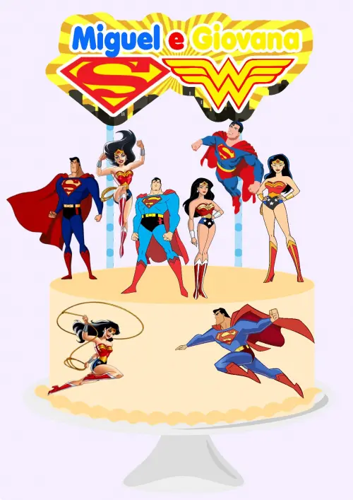 Arquivo de corte topo de bolo Super Homem