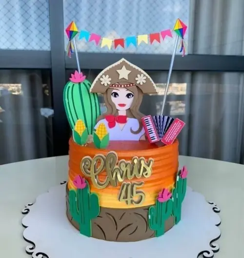 Arquivo de corte topo de bolo Cangaceira