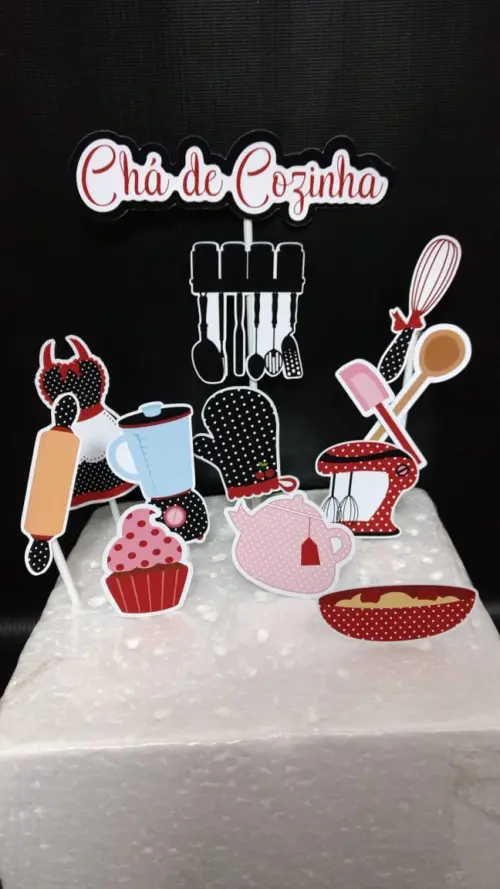 Arquivo de corte topo de bolo Chá de Panela