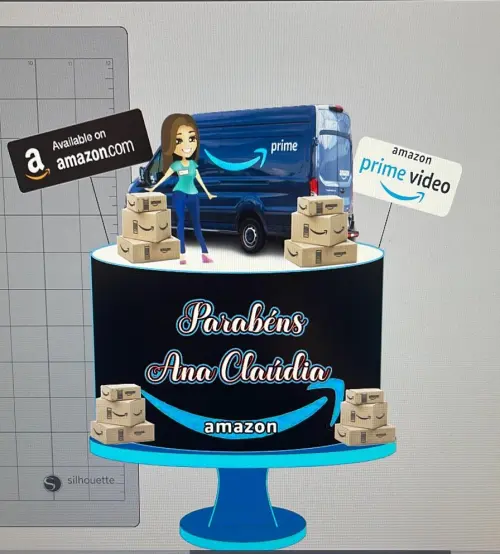 Arquivo de corte topo de bolo Amazon