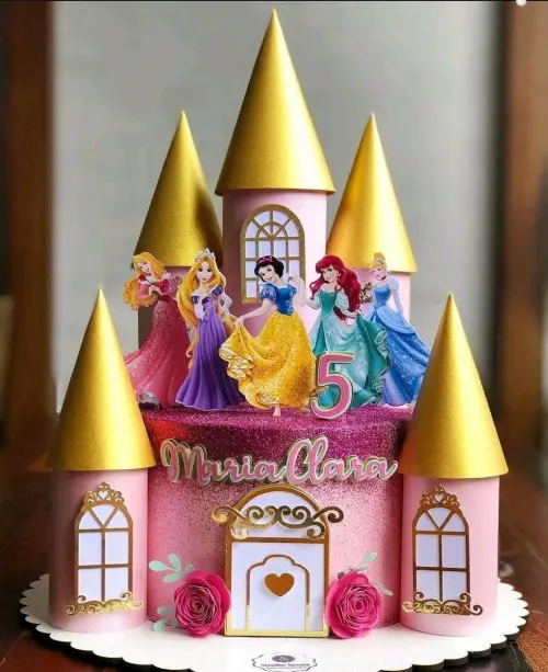 Arquivo de corte topo de bolo princesas