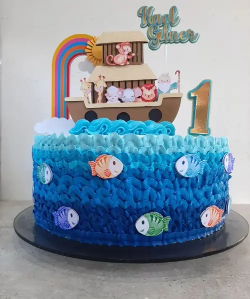 Arquivo de corte topo de bolo Arca de Noé